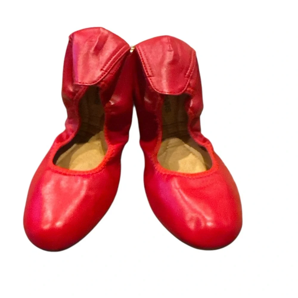 DREAM PAIRS Women's Foldable Ballerina‎ Flats Red Size 10